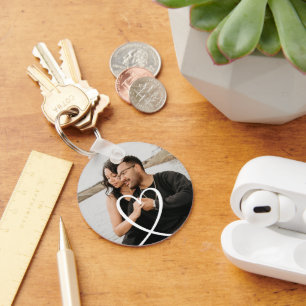 Liebe Herz personalisiertes Foto nach Maß Schlüsselanhänger