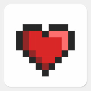 Liebe Herz Quadratischer Aufkleber