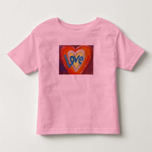 Liebe Herz Ripple Inspiration Word Art T - Shirt (Vorderseite)