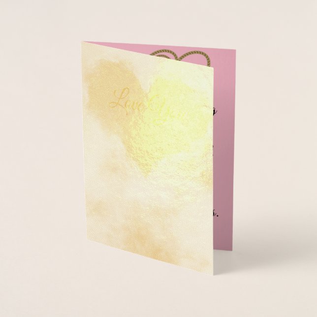 Liebe Herz Romantische Kiss Liebe Schicksal Schick Folienkarte (Vorderseite)