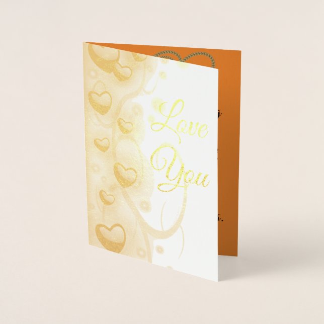 Liebe Herz Romantische Rose Liebe Destiny Destiny' Folienkarte (Vorderseite)