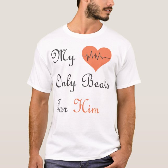 Liebe & Herz Romantisches Design T-Shirt (Vorderseite)