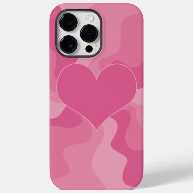 Liebe Herz - Rosa Case-Mate iPhone Hülle (Rückseite)