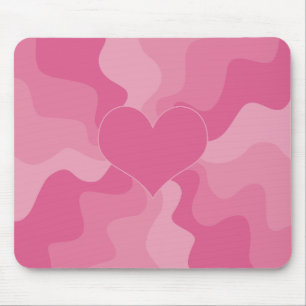 Liebe Herz - Rosa Mousepad
