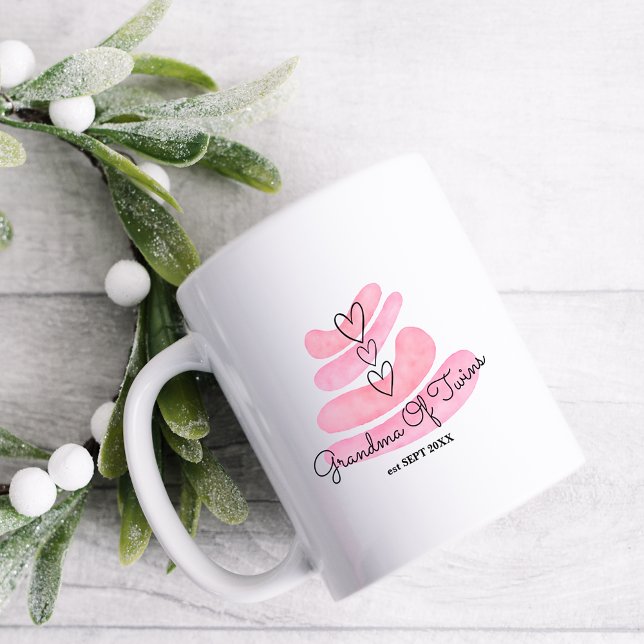 Liebe Herz rosa Wasserfarbe Kaffeetasse (Von Creator hochgeladen)