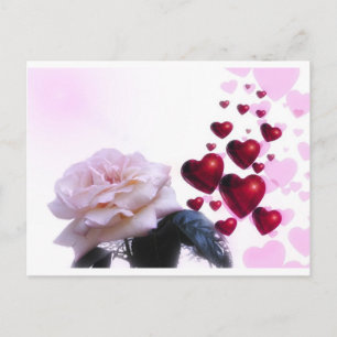 Liebe Herz Rose Blossom Blume Zerstörung Natur Postkarte