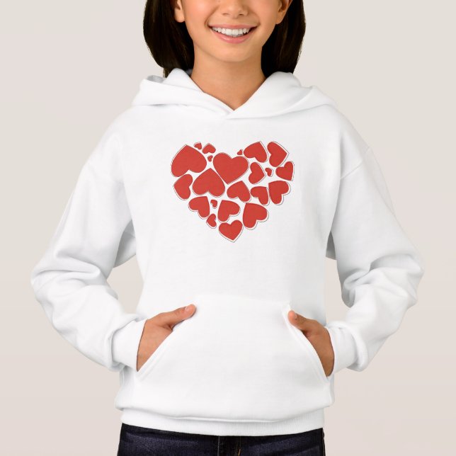 Liebe, Herz, Rotes Herz, Valentinstag Hoodie (Vorderseite)
