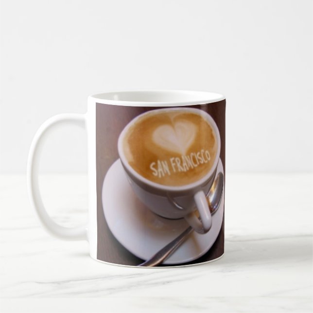 Liebe Herz San Francisco Cappuccino Kaffee-Cup Tas Kaffeetasse (Links)