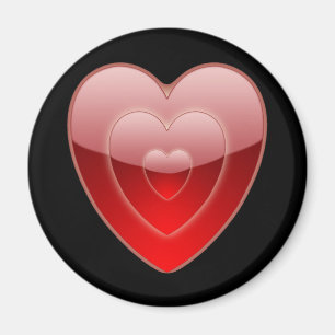 Liebe-Herz-Schwarz-Magnet Magnet
