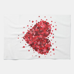 Liebe Herz Shirt für Damen Mädchen Jungen Herz Fra Geschirrtuch