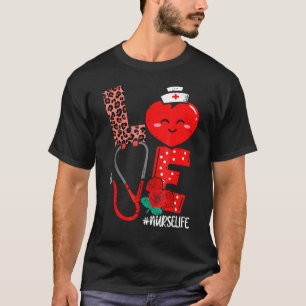 Liebe Herz Stethoskop Krankenpflege Valentinstag 2 T-Shirt