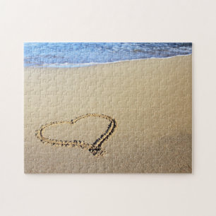 Liebe-Herz-Strand Puzzle