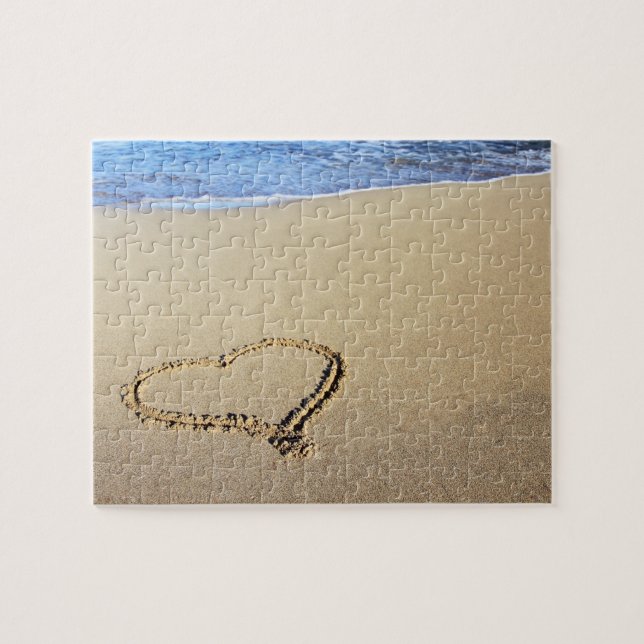 Liebe-Herz-Strand Puzzle (Horizontal)