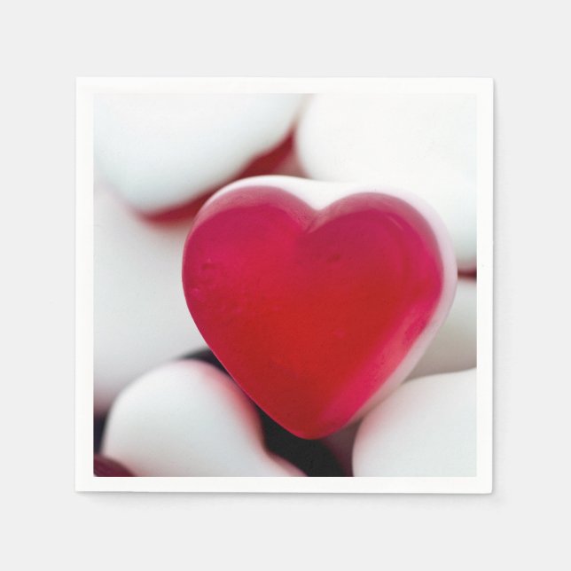 Liebe Herz Süßigkeiten Cocktail Papier Servietten (Vorderseite)