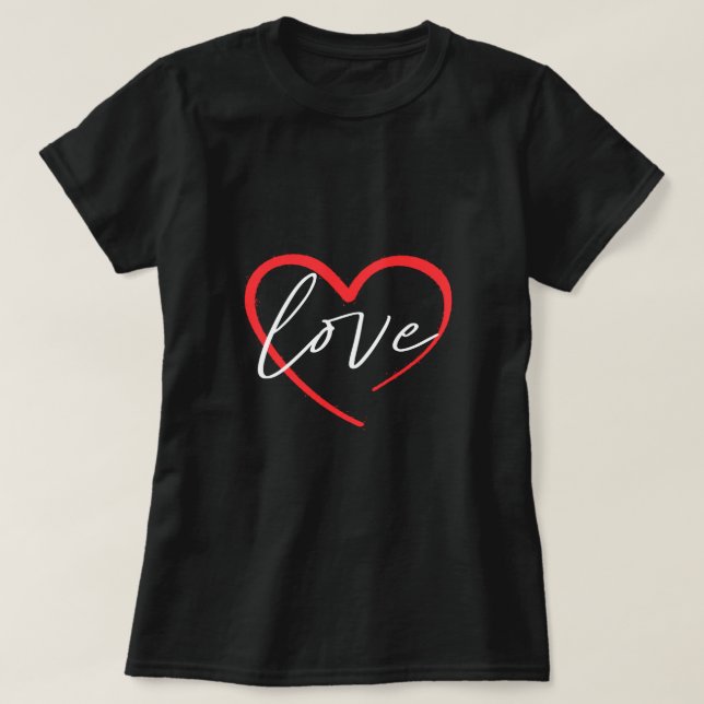 Liebe Herz T-Shirt (Design vorne)
