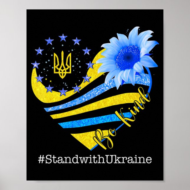 Liebe Herz Ukraine ist freundlich zu Ukraine Ukra Poster (Vorne)