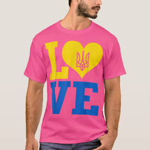 Liebe Herz Ukraine ukrainische Flagge T-Shirt
