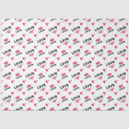 Liebe Herz und Lippen Seidenpapier