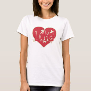 Liebe Herz und Stars T-Shirt