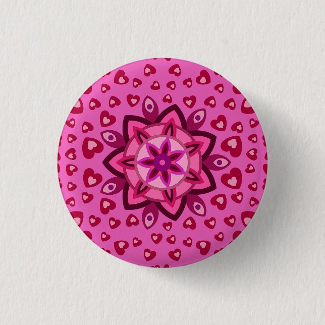 LIEBE HERZ VALENTINE BIRTHDAY GIFT SCHALTFLÄCHE BUTTON (Vorderseite)