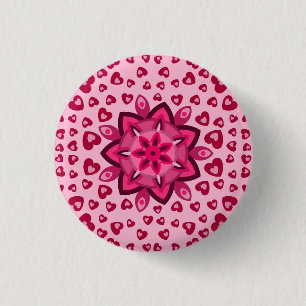 LIEBE HERZ VALENTINE BIRTHDAY GIFT SCHALTFLÄCHE BUTTON