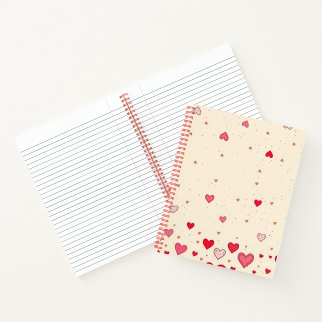 Liebe, Herz, Valentine, Hochzeit - Notebook Notizbuch (Innenseite)