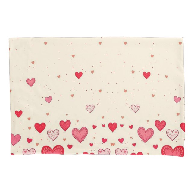 Liebe, Herz, Valentine, Hochzeit - Pillowcase Kissenbezug (Vorderseite)