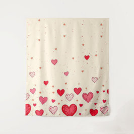 Liebe, Herz, Valentine, Hochzeit - Tapisserie Wandteppich