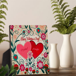 Liebe Herz Valentine Maßgeschneiderte Namen Fotoplatte