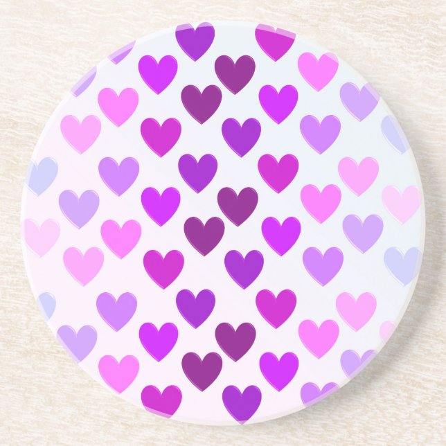 Liebe Herz Valentine romantische monochrome Sandstein Untersetzer (Vorne)