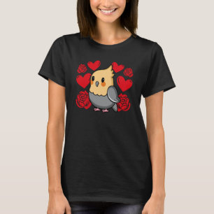 Liebe Herz Valentinstag Rose Cockatiel Boys Ki T-Shirt