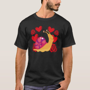 Liebe Herz Valentinstag Rose Schnecken Jungen Kind T-Shirt