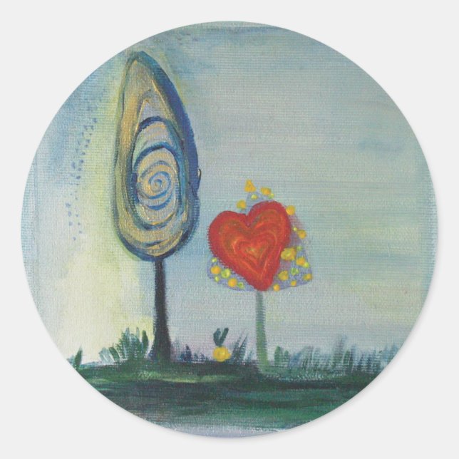 Liebe, Herz, Valentinsticker Runder Aufkleber (Vorderseite)