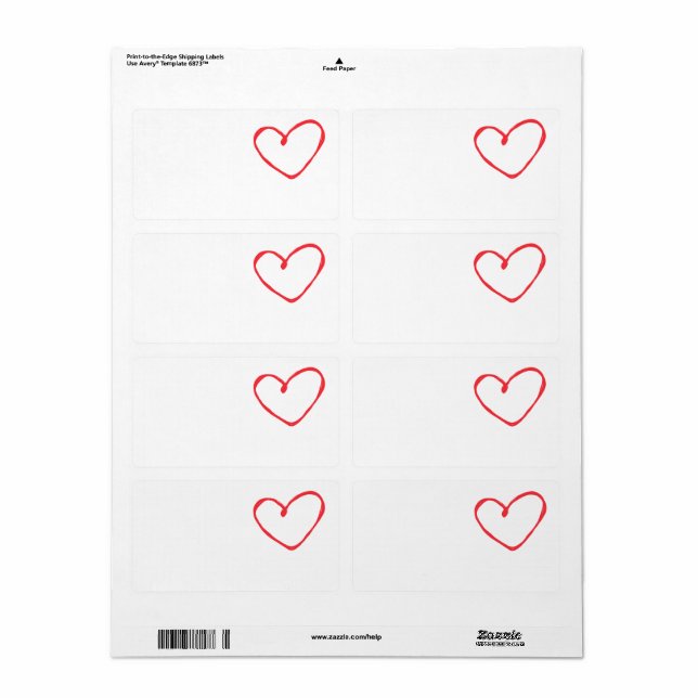 Liebe-Herz-Versandkennzeichnungen (Vorne)