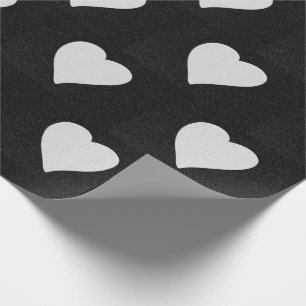 Liebe Herz Weißer Glitzer Valentine Geschenkpapier