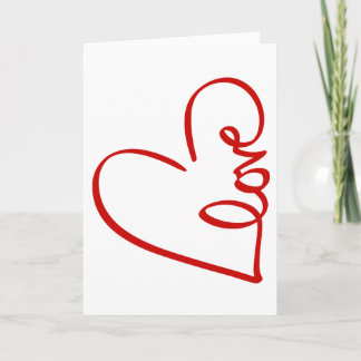 Liebe Herz Word Kunst Rote Valentine Karte