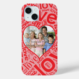 Liebe Herz Wortart mit Fotovorlage Case-Mate iPhone Hülle