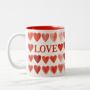 Liebe Herz Zwei-Tonen-Tasse Zweifarbige Tasse