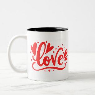 Liebe - Herz Zweifarbige Tasse