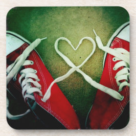 Liebe Herzbaseball sticht romantisches Valentinin Getränkeuntersetzer