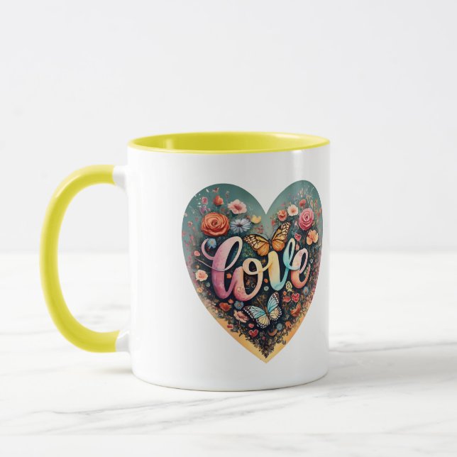 Liebe Herzbeutel Tasse (Links)