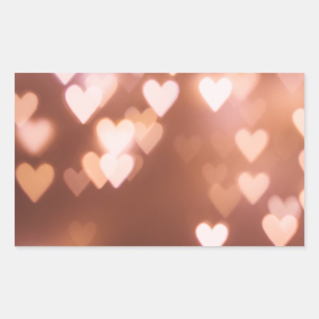 Liebe Herzblase Confetti Rechteckiger Aufkleber (Vorderseite)