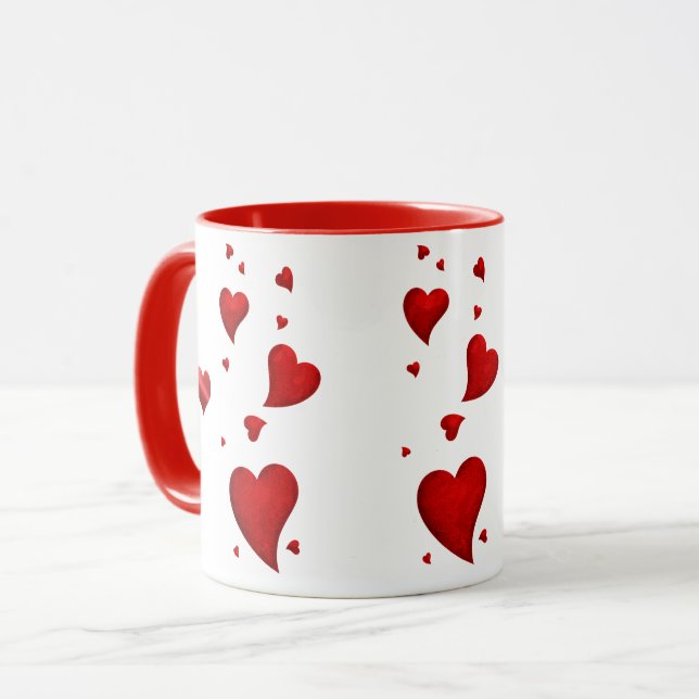 Liebe Herzen 2 Tasse (Vorderseite Links)
