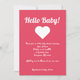 Liebe Herzen Hallo Baby! Feiertagskarte
