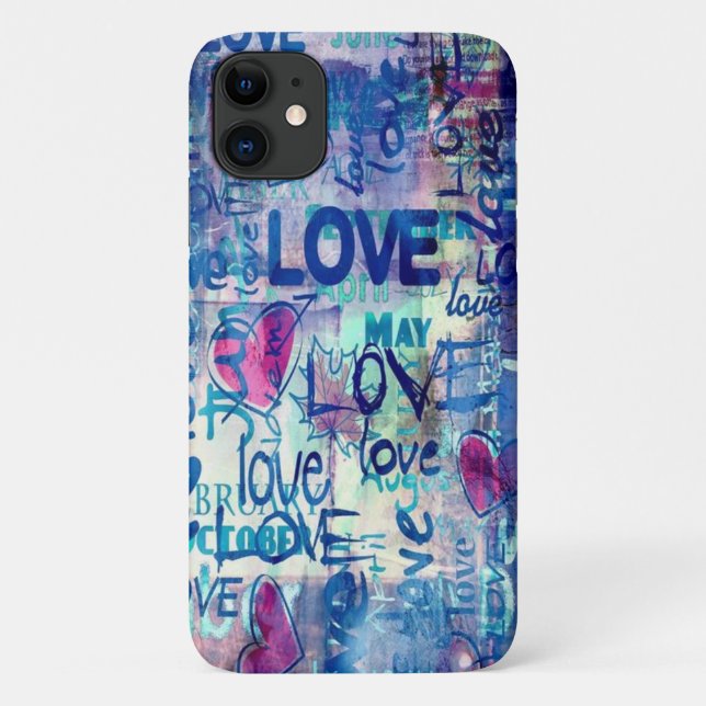 Liebe, HERZEN, Muster Case Mate iPhone Case (Rückseite)