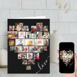 Liebe Herzfoto Collage Happy Jubiläum Karte<br><div class="desc">Einzigartige Fotokarte mit Liebe Herz Foto Collage für Ihren Hochzeitstag. Die Fotovorlage ist für Sie Set, um Ihre Bilder hinzuzufügen, und arbeitet in Reihen von oben bis unten. Die Foto-Collage enthält 29 Fotos, die in einer Mischung aus Portrait, Landschaft und Quadrat/Instragram-Formaten dargestellt werden. Liebe wird in elegantem, handgeschriebenem Skript geschrieben...</div>