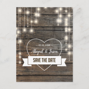 Liebe Herzkette Save the Date Ankündigungspostkarte