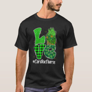 Liebe Herzkrankenpflege Kleeblätter Happy St T-Shirt