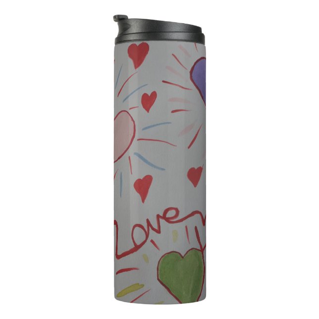Liebe Herzkranz Thermosbecher (Nach rechts gedreht)