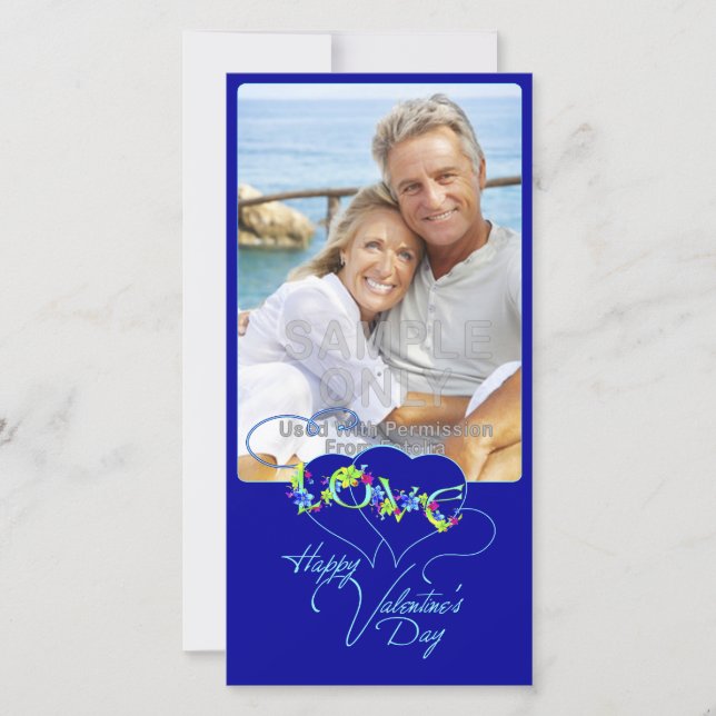 Liebe Herzlich willkommen Valentinstag Fotokarte Feiertagskarte (Vorderseite)